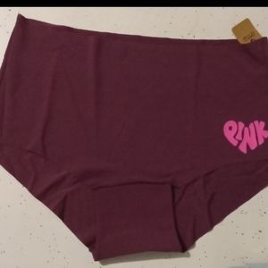 V.S. PINK- Berry & Pink Logo Shortie-Shorts-L